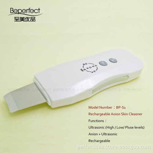 Beperfect Portable ultrasonic ion skin scrubber rechargeable